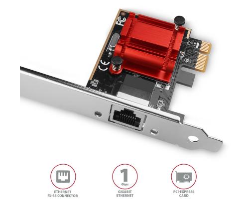 NET CARD PCIE 1GBE 1PORT/SP&LP PCEE-GIX AXAGON
