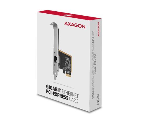 NET CARD PCIE 1GBE 1PORT/SP&LP PCEE-GRF AXAGON
