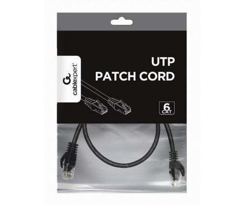 PATCH CABLE CAT6 UTP 0.25M/PP6U-0.25M/BK GEMBIRD
