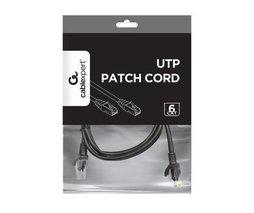 PATCH CABLE CAT6 UTP 1M/BLACK PP6U-1M/BK GEMBIRD
