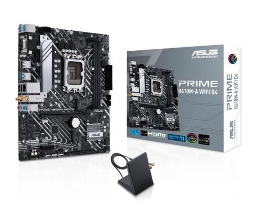 Mainboard ASUS Intel H610 LGA1700 Micro-ATX Memory DDR4 Memory slots 2 1xPCI-Express 3.0 1x 1xPCI...