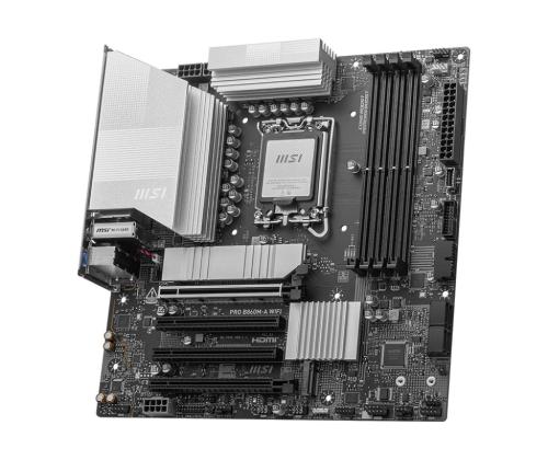 Mainboard MSI Intel B860 Express LGA1851 Micro-ATX Memory DDR5 Memory slots 4 PROB860M-AWIFI