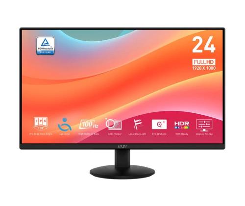 LCD Monitor MSI 23.8" Business Matte Panel IPS 1920x1080 16:9 100Hz 1 ms Tilt Colour Black PROMP242L