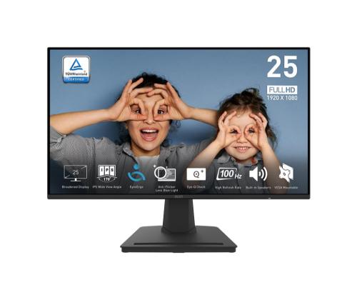 LCD Monitor MSI PRO MP252 24.5" Panel IPS 1920x1080 16:9 100Hz Matte 1 ms Speakers Tilt Colour...