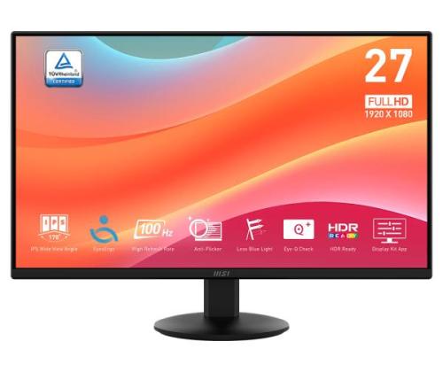 LCD Monitor MSI PRO MP272L 27" Business Matte Panel IPS 1920x1080 16:9 100Hz 1 ms Tilt Colour...
