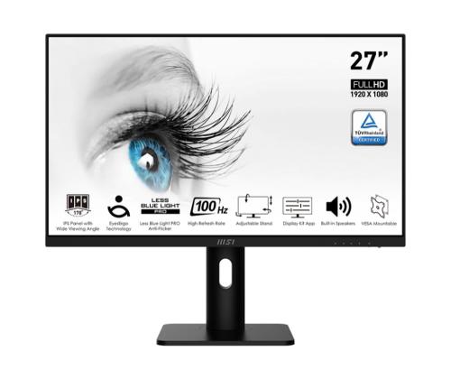 LCD Monitor MSI PRO MP273AP 27" Panel IPS 1920x1080 16:9 100Hz Matte 4 ms Speakers Swivel Pivot...