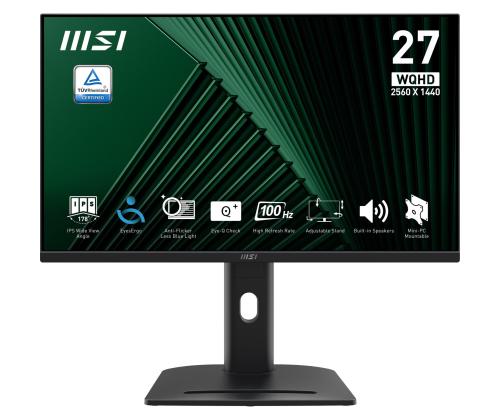 LCD Monitor MSI PRO MP275QPG 27" Business Panel IPS 2560x1440 16:9 100 Hz 1 ms Speakers PROMP275QPG