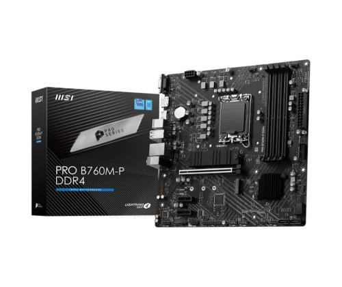 Mainboard MSI Intel B760 Express LGA1700 Micro-ATX Memory DDR4 Memory slots 4 2xPCI-Express 1x...