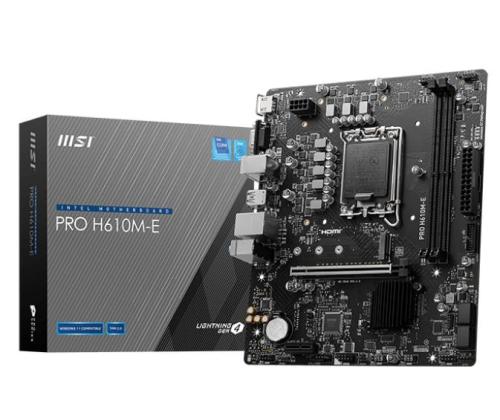 Mainboard MSI Intel H610 LGA1700 Micro-ATX Memory DDR5 Memory slots 2 1xPCI-Express 1x 1xPCI...
