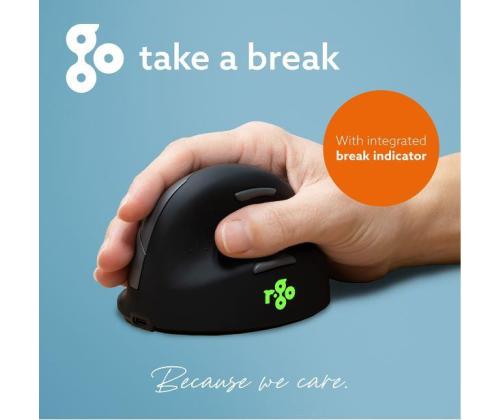 MOUSE USB OPTICAL BREAK/BLACK RGOHBRSWLBL R-GO TOOLS
