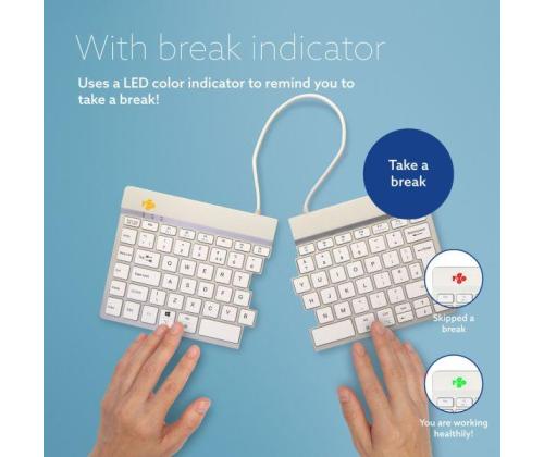 KEYBOARD WRL SPLIT BREAK/WHITE RGOSBUKWLWH R-GO TOOLS