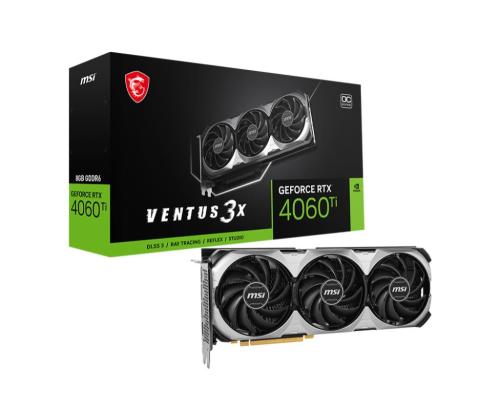 Graphics Card MSI NVIDIA GeForce RTX 4060 Ti 8 GB GDDR6 128 bit PCIE 4.0 16x 1xHDMI 3xDisplayPort...