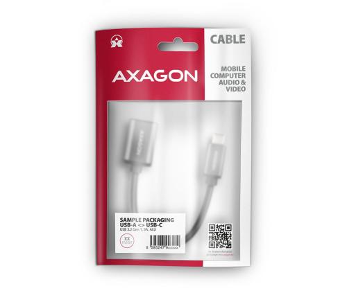 I/O ADAPTER USB-C M TO USB-A F/0.2M RUCM-AFAC AXAGON