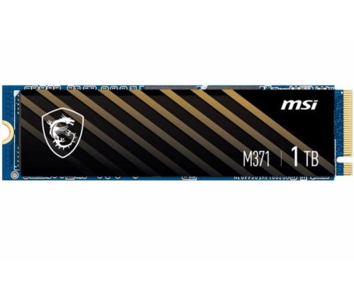 SSD MSI SPATIUM M371 1TB M.2 PCIE NVMe 3D NAND Write speed 1700 MBytes/sec Read speed 2350 MBytes...