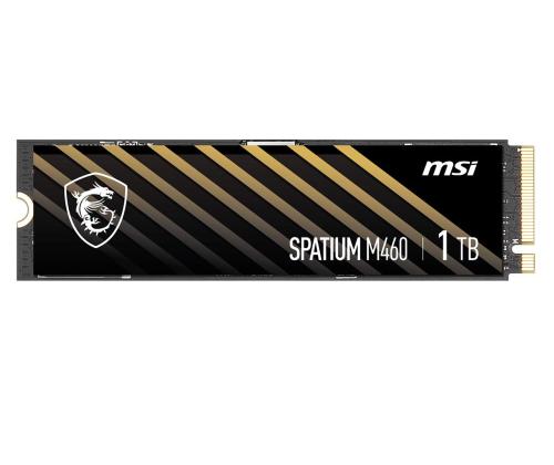 SSD MSI SPATIUM M460 1TB M.2 PCIE NVMe 3D NAND Write speed 4500 MBytes/sec Read speed 5000 MBytes...