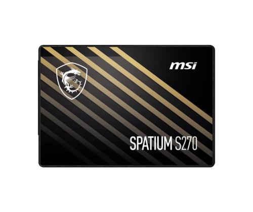 SSD MSI SPATIUM S270 240GB SATA 3D NAND Write speed 400 MBytes/sec Read speed 500 MBytes/sec 2,5"...