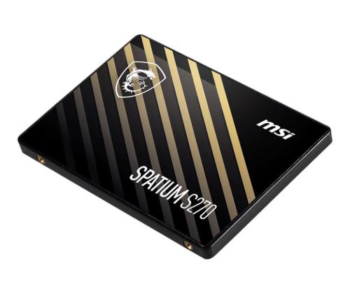 SSD MSI SPATIUM S270 240GB SATA 3D NAND Write speed 400 MBytes/sec Read speed 500 MBytes/sec 2,5"...