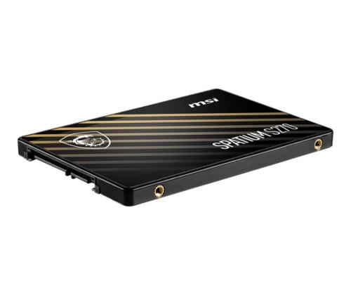 SSD MSI SPATIUM S270 960GB SATA 3D NAND Write speed 450 MBytes/sec Read speed 500 MBytes/sec 2,5"...