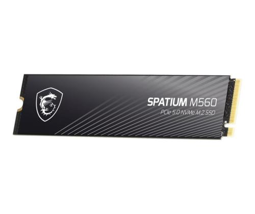 SSD MSI SPATIUM M560 2TB M.2 PCIe Gen5 NVMe 3D NAND Write speed 8700 MBytes/sec Read speed 10300...