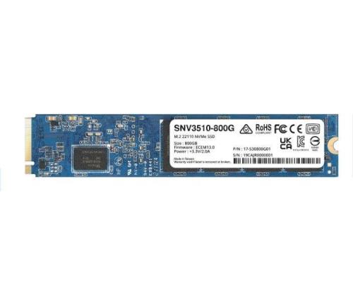 SSD SYNOLOGY 800GB M.2 PCIE NVMe Write speed 1000 MBytes/sec Read speed 3100 MBytes/sec TBW 1.022...