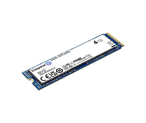 SSD KINGSTON NV3 4TB M.2 PCIE 3D NAND Write speed 5000 MBytes/sec Read speed 6000 MBytes/sec MTBF...
