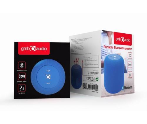 Portable Speaker GEMBIRD Portable/Wireless 1xMicroSD Card Slot Bluetooth Blue SPK-BT-15-B