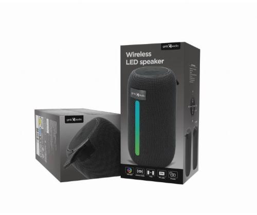 Portable Speaker GEMBIRD Black Portable/Wireless Bluetooth SPK-BT-LED-07