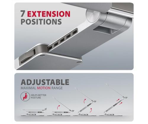 NB ACC STAND 10-17" ROTATING/ALUMINUM STND-LR AXAGON