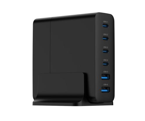 CHARGER USB UNIVERSAL 6P 75W/TA-UC-2A4C-PD75-01-BK GEMBIRD