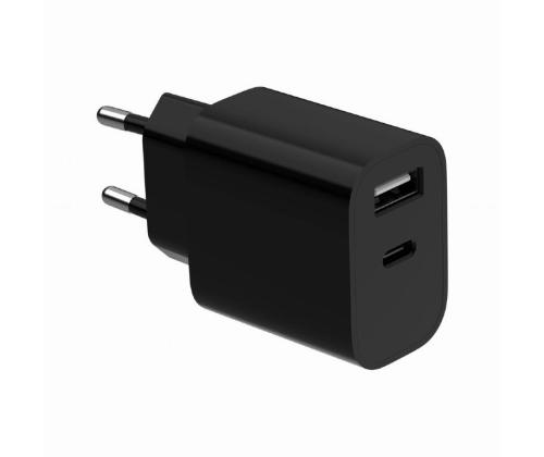 CHARGER USB UNIVERSAL BLACK/2P TA-UC-2AC12-01-BK GEMBIRD