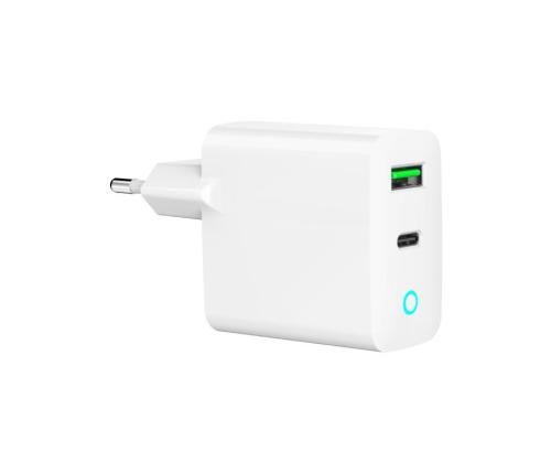 CHARGER USB 20W 2PORT/TA-UC-PDQC20L-W-01 GEMBIRD
