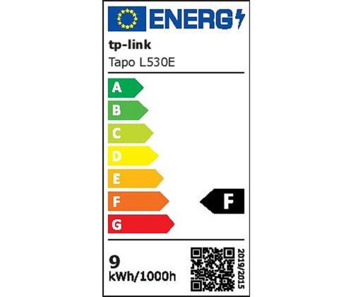 Smart Light Bulb TP-LINK Power consumption 8.7 Watts Luminous flux 806 Lumen 6500 K Beam angle...