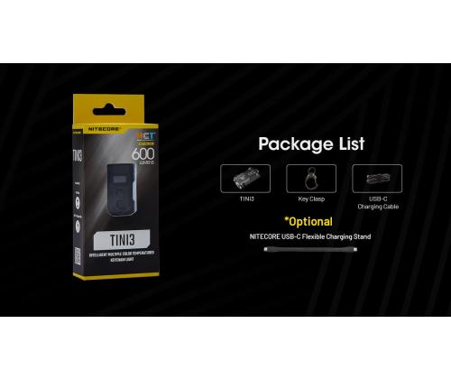 FLASHLIGHT T SERIES 600 LUMENS/TINI3 NITECORE