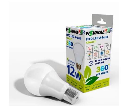 Light Bulb VISIONAL Power consumption 12 Watts AC 220-240V Beam angle 270 degrees TL-A-12W