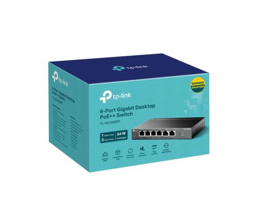 Switch TP-LINK TL-SG1006PP Desktop/pedestal 6x10Base-T / 100Base-TX / 1000Base-T PoE+ ports 4 TL...