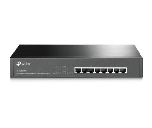 Switch TP-LINK Desktop/pedestal Rack PoE+ ports 8 TL-SG1008MP