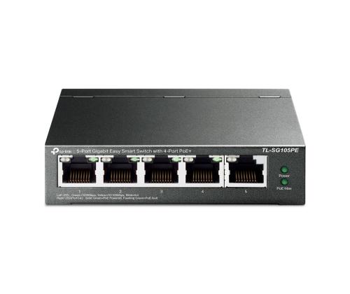 Switch TP-LINK Desktop/pedestal 5x10Base-T / 100Base-TX / 1000Base-T PoE ports 4 TL-SG105PE