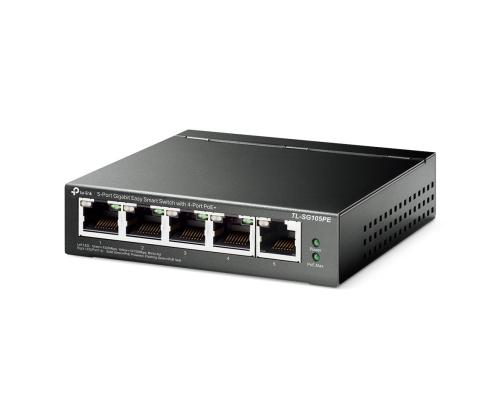 Switch TP-LINK Desktop/pedestal 5x10Base-T / 100Base-TX / 1000Base-T PoE ports 4 TL-SG105PE