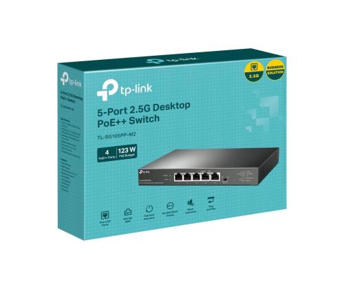 Switch TP-LINK TL-SG105PP-M2 Desktop/pedestal 5x2.5GbE TL-SG105PP-M2