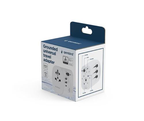 POWER ADAPTER GROUNDED 15W/WHT TPA-EU2A1C15-01-W GEMBIRD