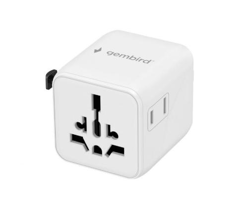 POWER ADAPTER TRAVEL/WHITE TPA-INT-01-W GEMBIRD