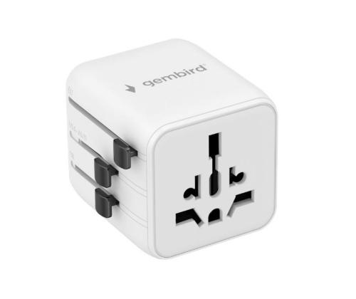 POWER ADAPTER TRAVEL/WHITE TPA-INT-01-W GEMBIRD