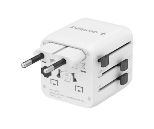 POWER ADAPTER TRAVEL/WHITE TPA-INT-01-W GEMBIRD