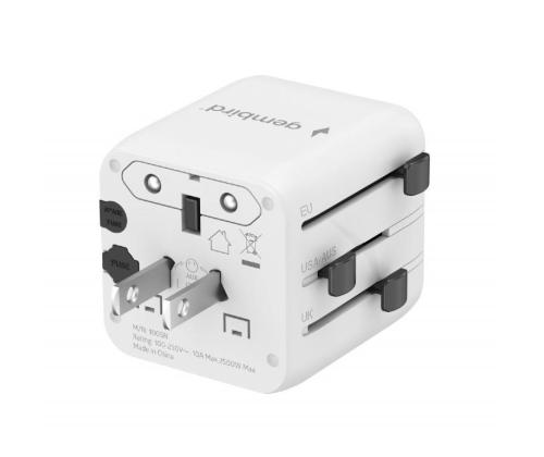 POWER ADAPTER TRAVEL/WHITE TPA-INT-01-W GEMBIRD