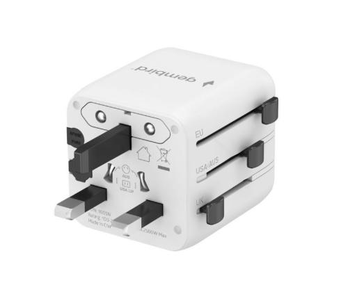 POWER ADAPTER TRAVEL/WHITE TPA-INT-01-W GEMBIRD