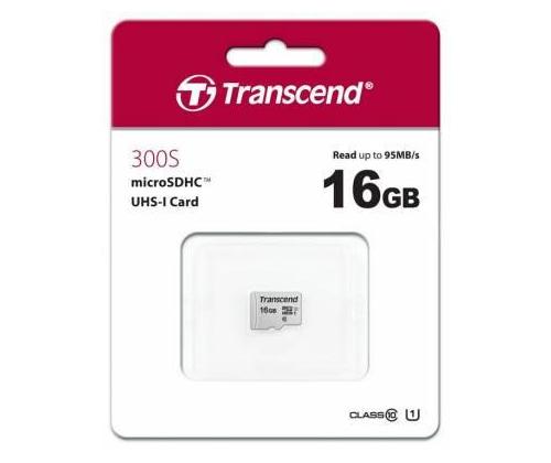 MEMORY MICRO SDHC 16GB UHS-I/CLASS10 TS16GUSD300S TRANSCEND