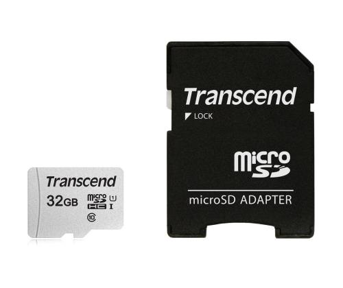 MEMORY MICRO SDHC 32GB W/ADAPT/C10 TS32GUSD300S-A TRANSCEND