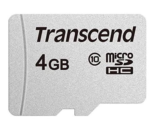 MEMORY MICRO SDHC 4GB/CLASS10 TS4GUSD300S TRANSCEND