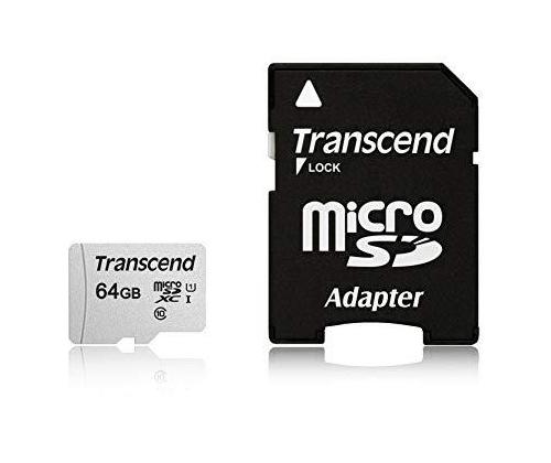 MEMORY MICRO SDXC 64GB W/ADAPT/UHS-I TS64GUSD300S-A TRANSCEND