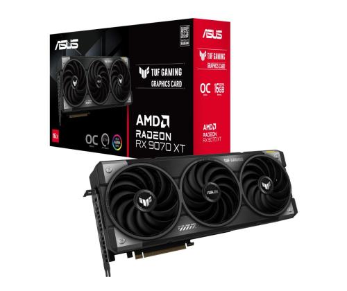 Graphics Card ASUS AMD Radeon RX 9070 XT 16 GB GDDR6 256 bit PCIE 5.0 16x Triple slot Fansink...